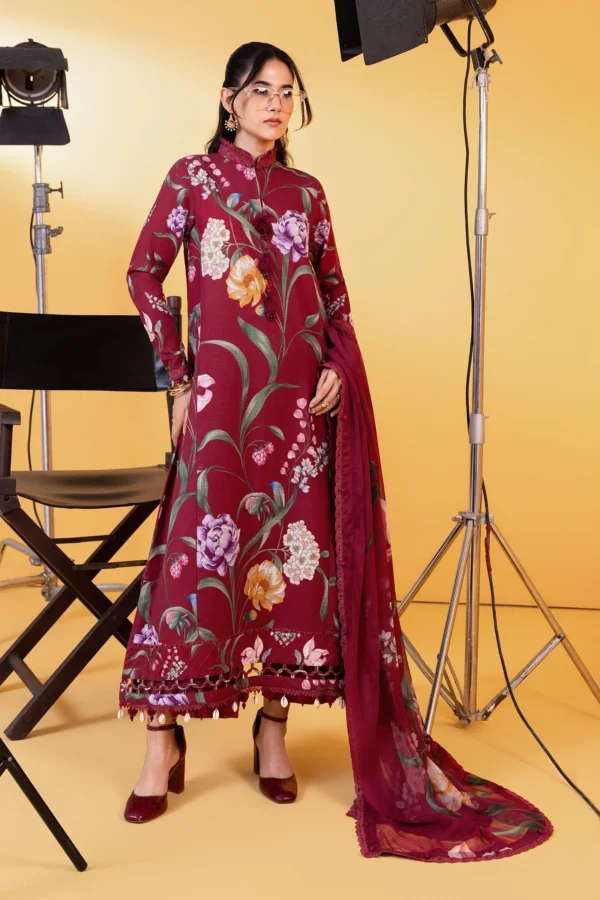 Maria b M Basics Printed Slub Khaddar || MB-CUS25-1103A