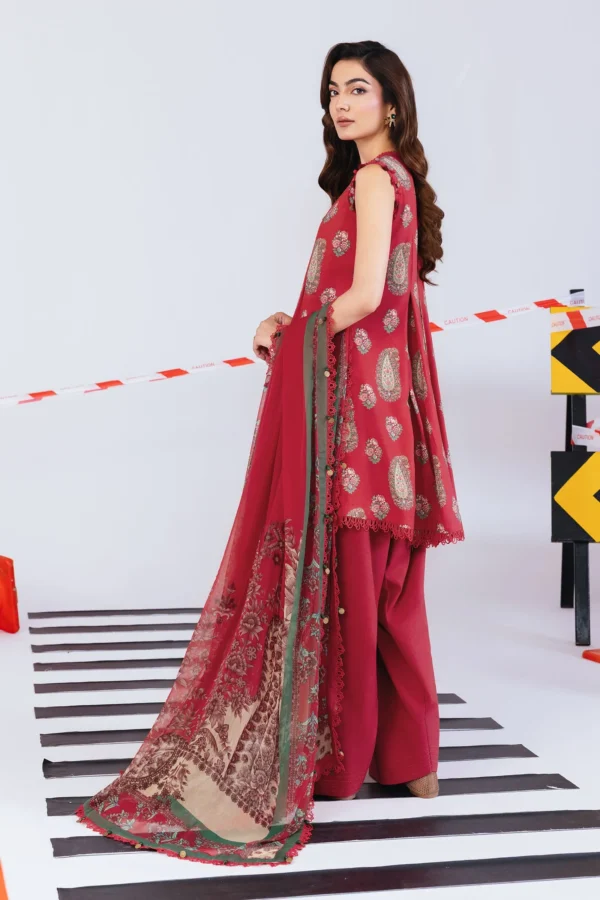 Alternative view of Maria b  M Basics Printed  Linen || MB-CUS25-1110A